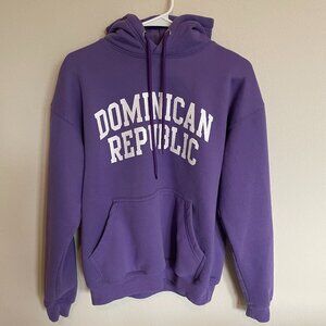 Dominican Republic Purple Pullover Hoodie, Soft